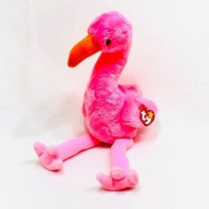 Vintage Ty Beanie Buddies Pinky the Flamingo16.5" - New Condition (1998)